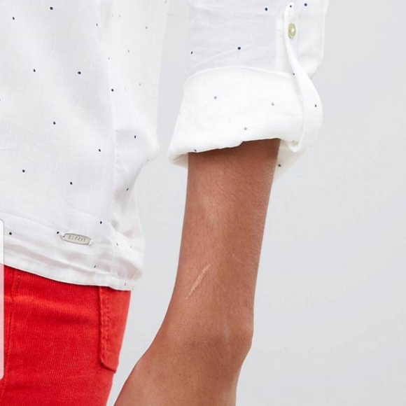 Esprit Polka Dot button front Blouse size 6 - Picture 3 of 8